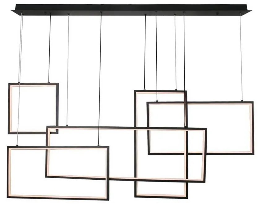 LED Stmievateľný luster na lanku LED/45W/230V 3000K čierna
