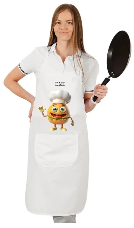 Kuchynská zástera Burger EMI, sivá