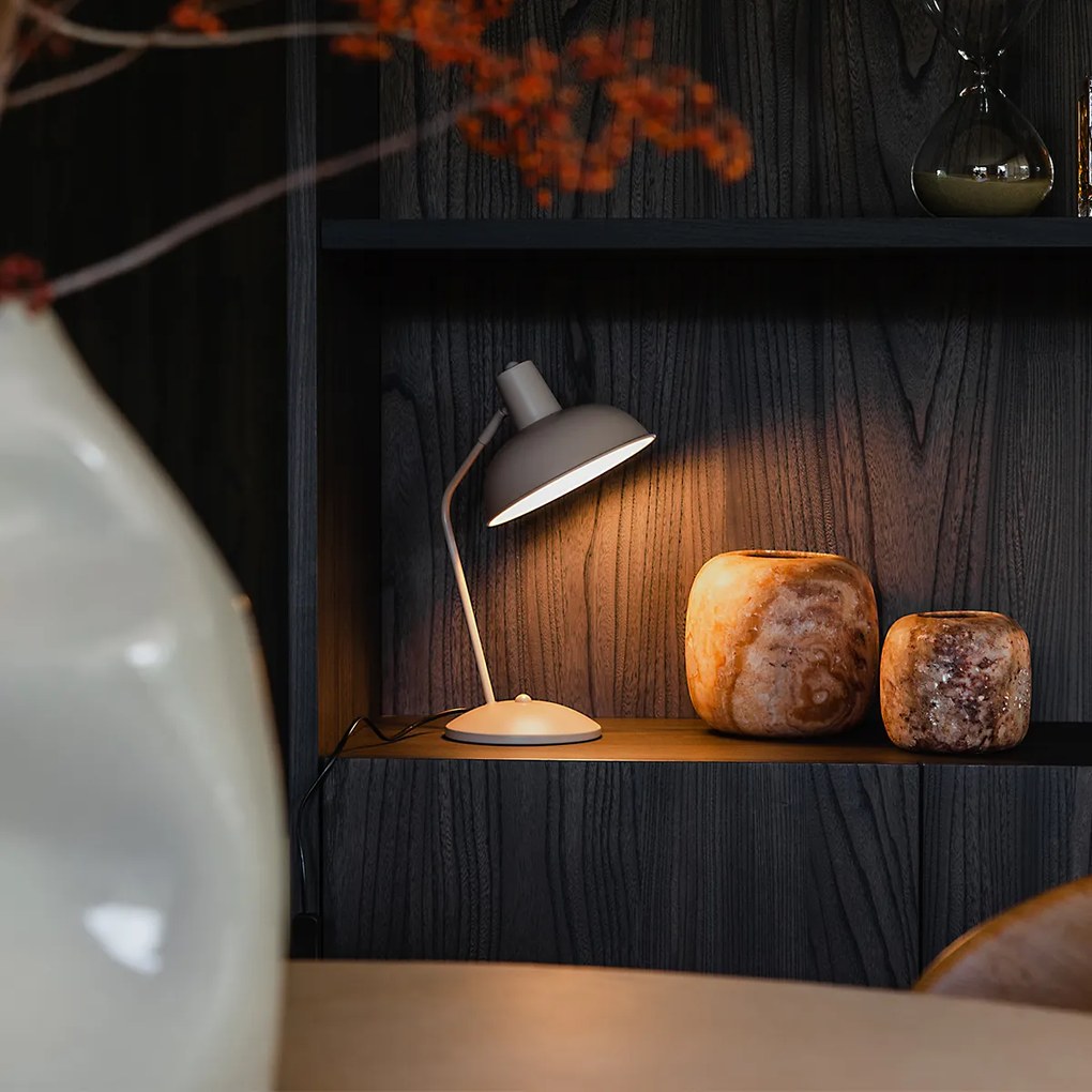 Retro stolná lampa béžová - Milou