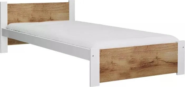 Posteľ IKAROS 80 x 200 cm, biela/dub artisan Rošt: Bez roštu, Matrac: Matrac COCO MAXI 20 cm