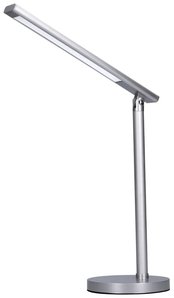 LED stolná lampička, strieborná