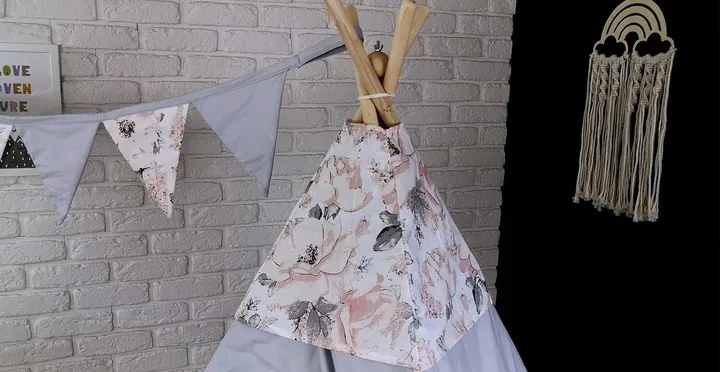 Dekoračná vlajková girlanda PIVONKY - šedá