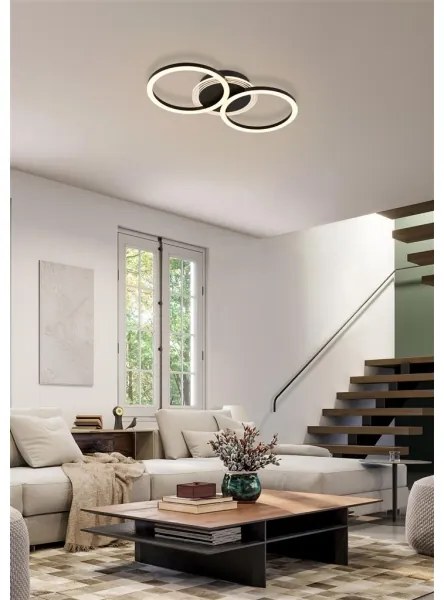 Searchlight 13651BK - LED stmievateľné stropné svietidlo CONTOUR LED/24W/230V 3000K