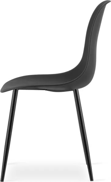 Jedálenský stôl NP béžový / čierny so štyrmi stoličkami WAT čierne