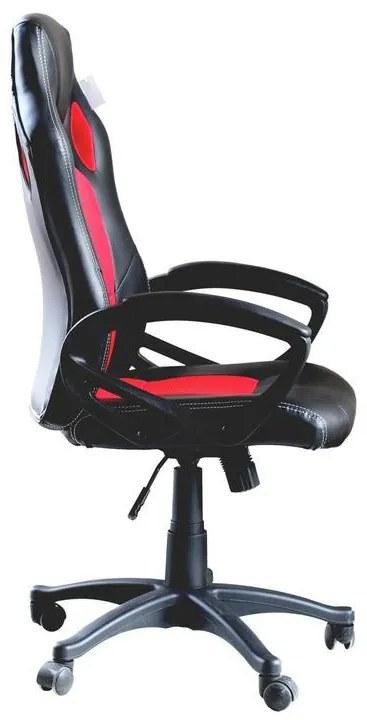 Gamer stolička Basic s farebnou opierkou, červená