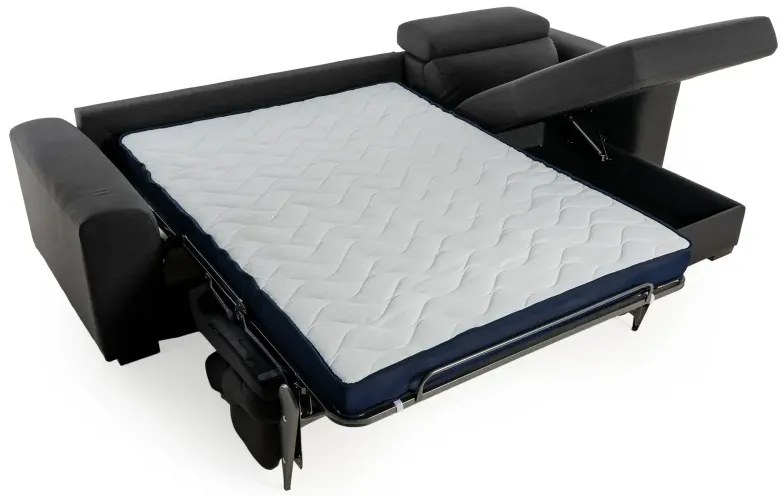 Rohová sedacia súpravana každodenné spanie FELYNE br. FELYNE s rozkladom, pravá, 140, tm. šedá (jazz 22 graphite)