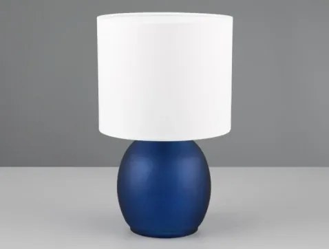 Stolní lampa Vela, modré sklo%