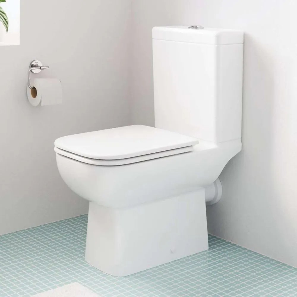 GROHE Start Edge WC misa kombi Rimless s hlbokým splachovaním, zadný odpad + WC nádržka + Softclose WC sedátko, 384 x 668 x 825 mm, alpská biela, 39951000