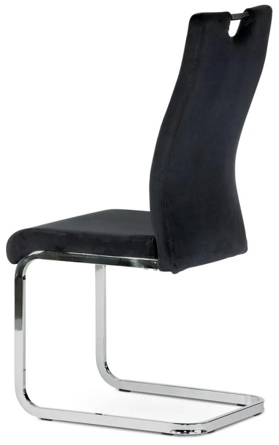 Autronic -  Jedálenská stolička DCL-416 BK4 čierna zamatová látka
