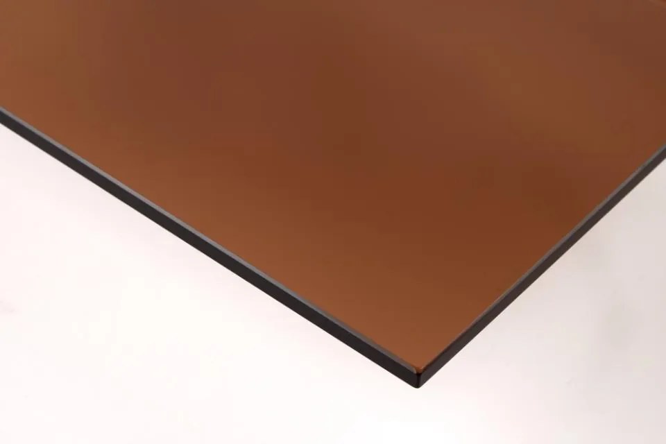 Konferenční stolek Dunsley 70 cm hnědý/bronzový