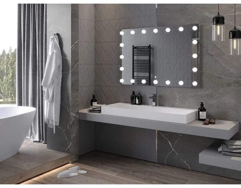 Mexen Dona, LED kúpeľňové zrkadlo s podsvietením 120 x 80 cm, 6000K, ochrana proti zahmlievaniu, 9818-120-080-611-00