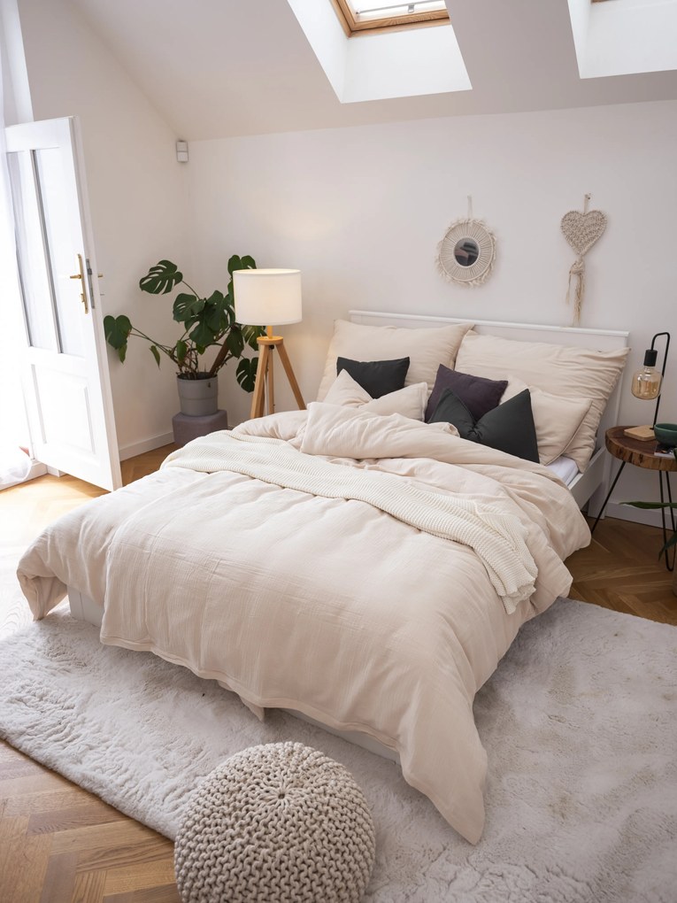 Predĺžené mušelínové obliečky – Alexia prírodná