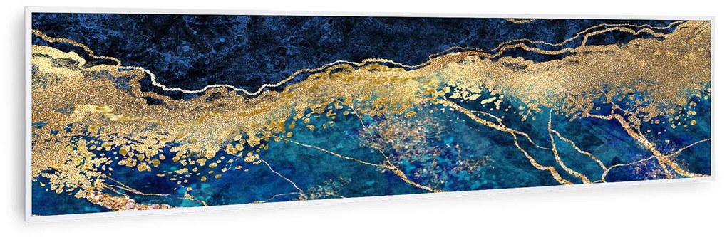 Wonderwall Air Art Smart, infračervený ohrievač, 120 x 30 cm, 350 W, modrý mramor