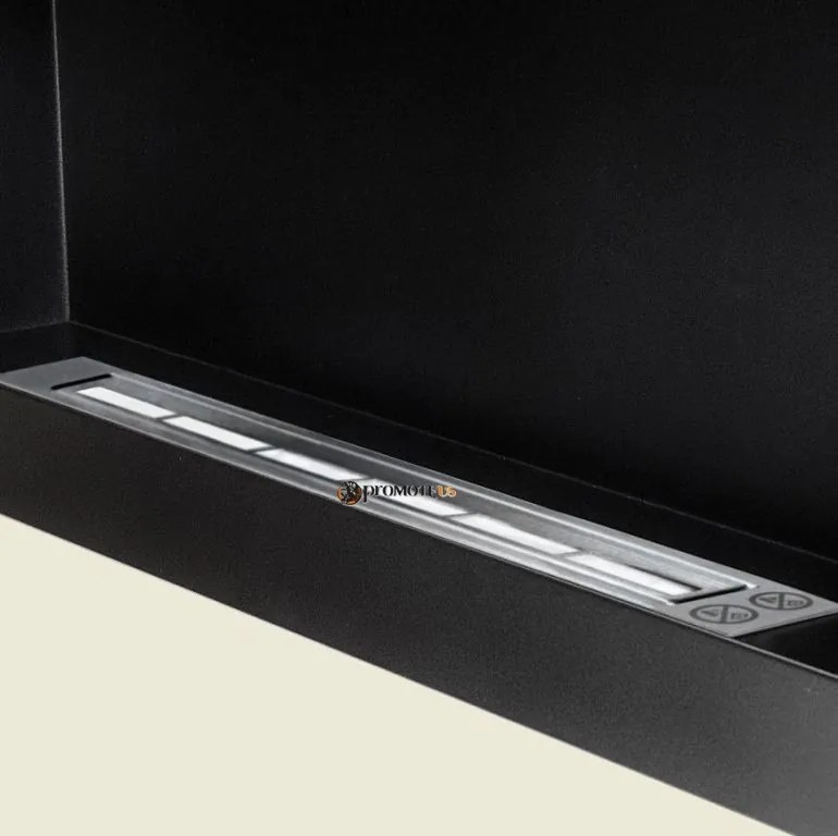 Závesný biokrb na stenu AIASA ČIERNY MAT SO SKLOM 90x40x12