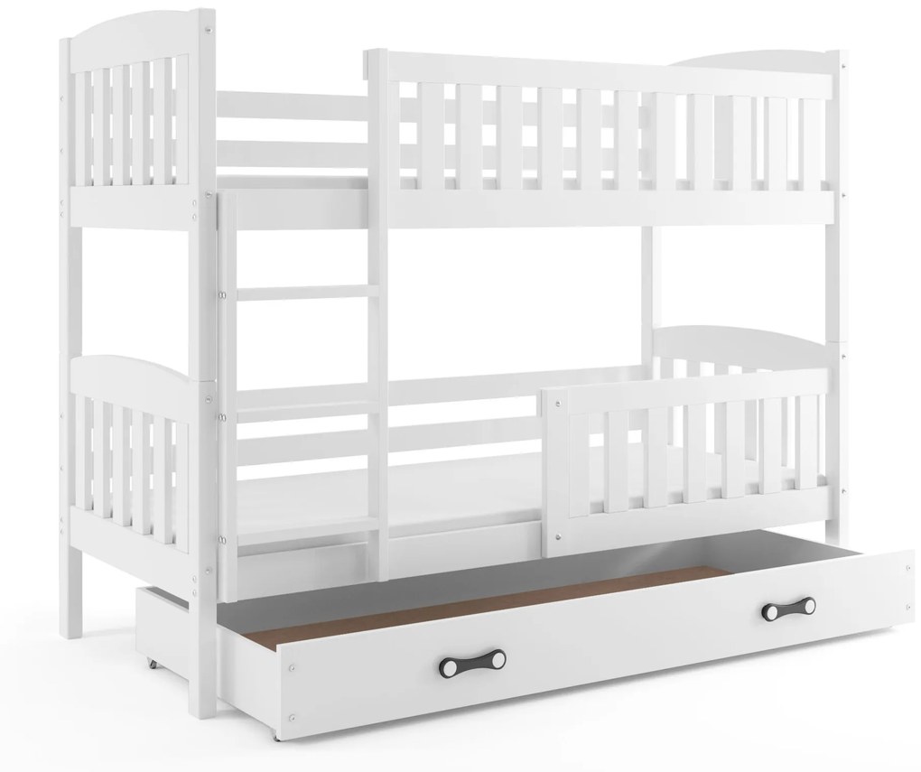 Poschodová posteľ KUBO 190x90 | biela