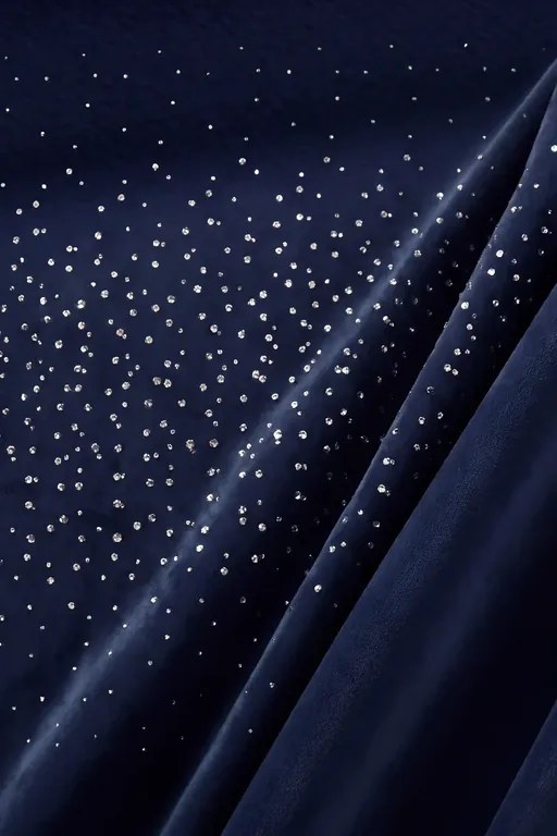 Velúrový záves SHINY tmavomodrý 140x270 cm