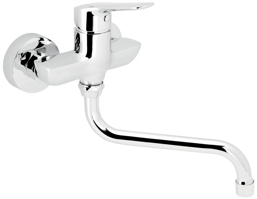 Novaservis Metalia 54, nástenná drezová umývadlová batéria, 100 mm, chrómová, 54074/T-0