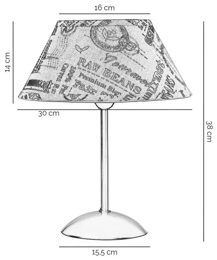 ONLI - Stolná lampa MAIDA 1xE27/15W/230V 38 cm hnedá