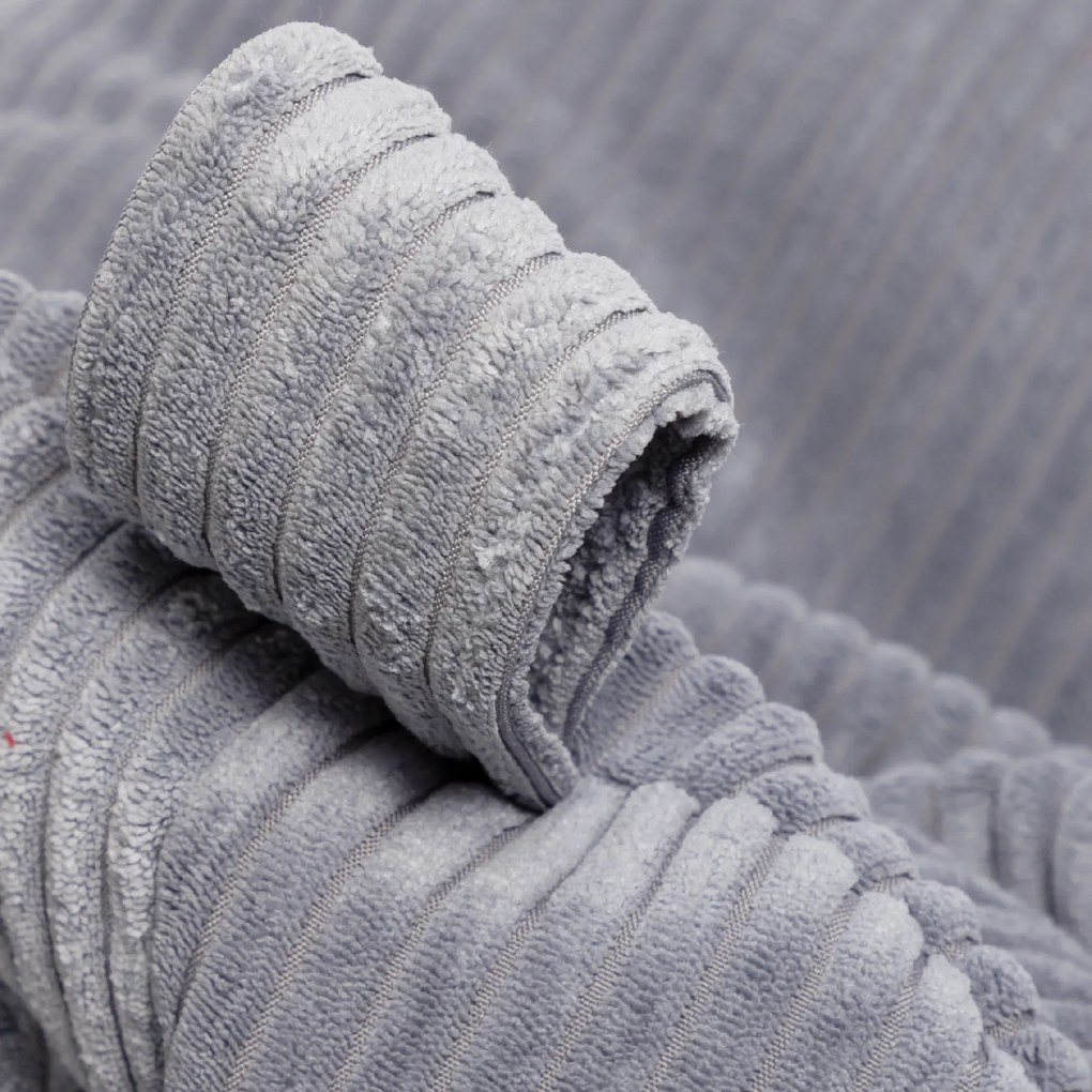 INTERMEDIC SK Kreslo Yoko Velvet – manšestrové kreslo s vankúšom, 75x70x30 cm Farba: SZ90 - tmavo sivá