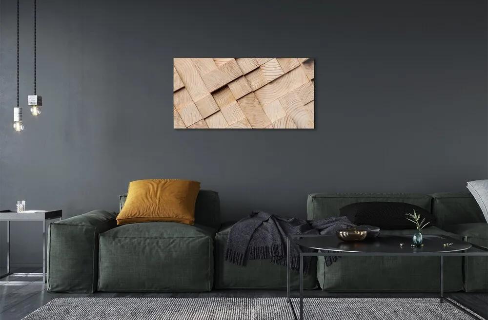 Obraz na skle zloženie zrna dreva 100x50 cm