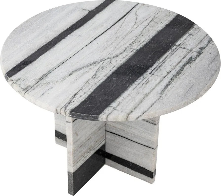 Čierno-biely mramorový okrúhly konferenčný stolík ø 61 cm Rosito – Bloomingville