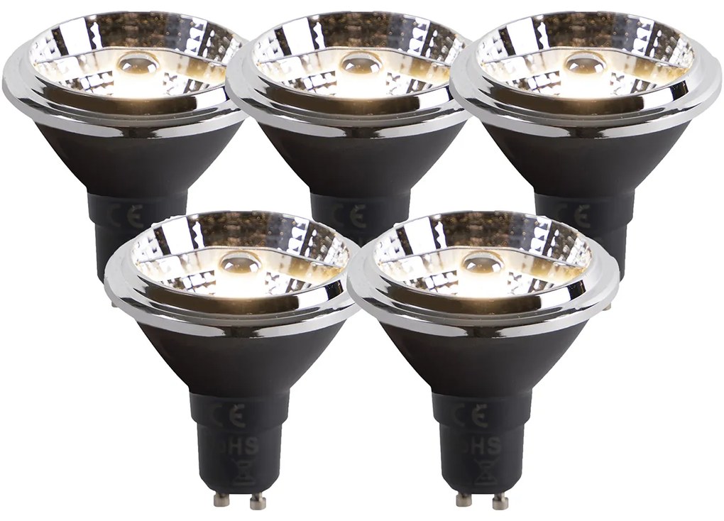 Sada 5 žiaroviek GU10 dim to warm LED AR70 6W 2000K-3000K