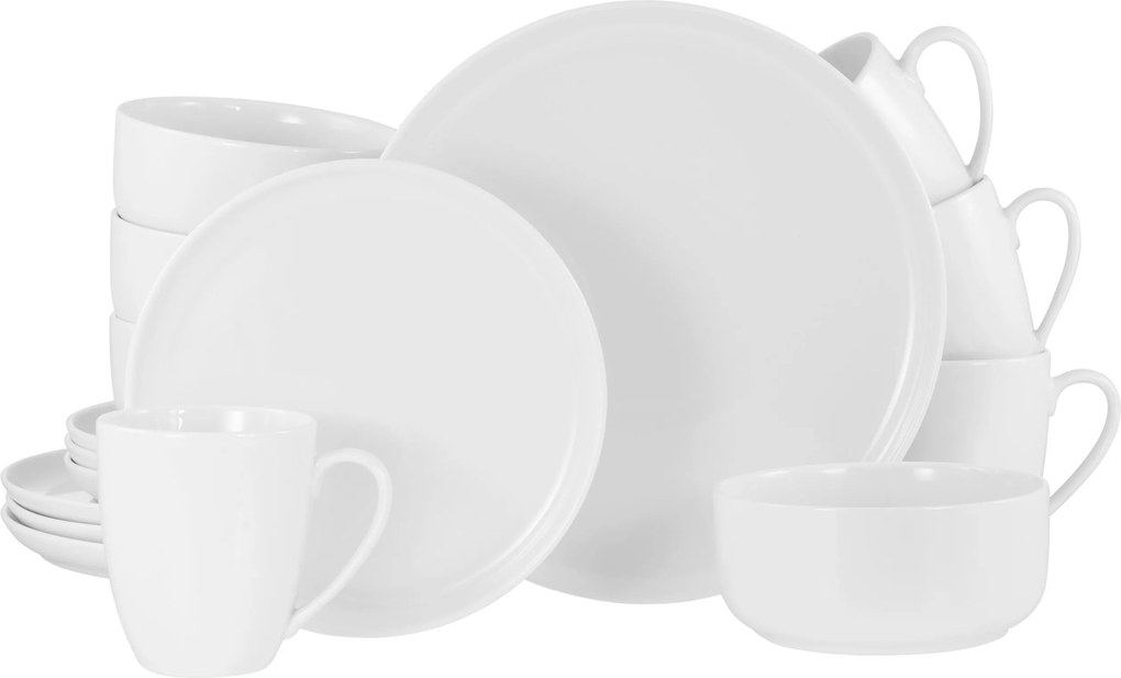 XXXLutz KOMBINOVANÝ SERVIS Scandi Weiss 16-dielne Creatable - Online Only bytové doplnky - 007768071001