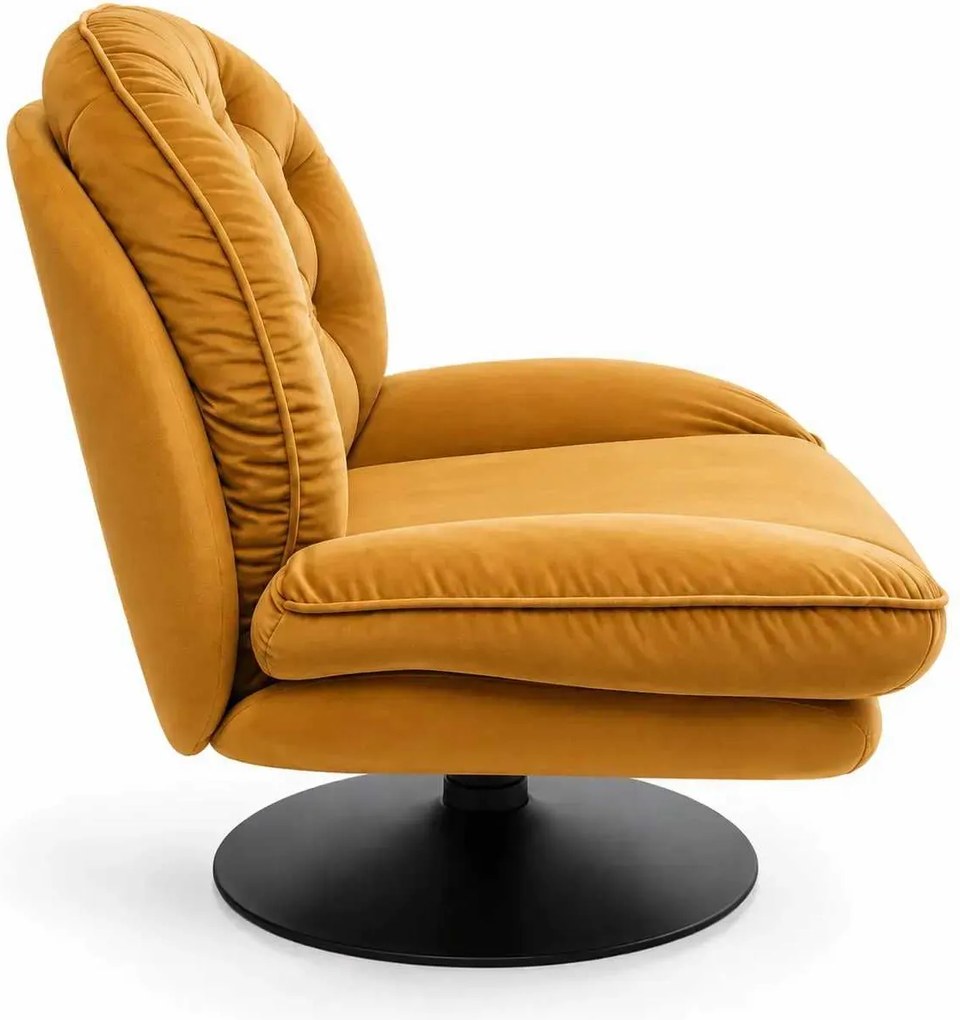 LuxuryForm DESIGN Relaxačné otočné kreslo LUNA - medové