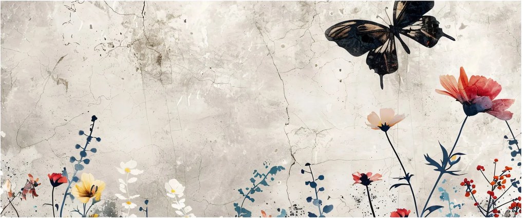 Obraz - Lúka v betóne (120x50 cm)