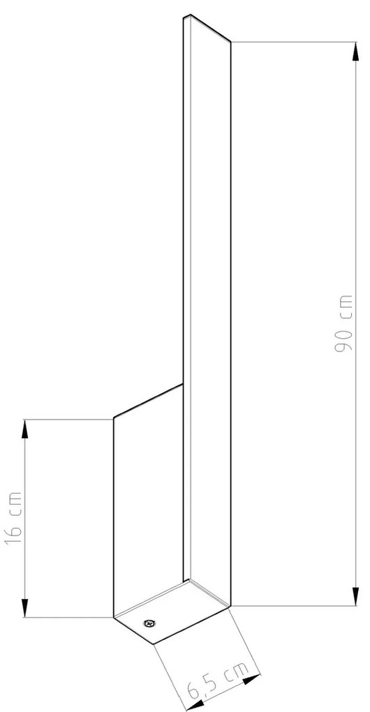 Nástenná lampa LAHTI L biela 3000K