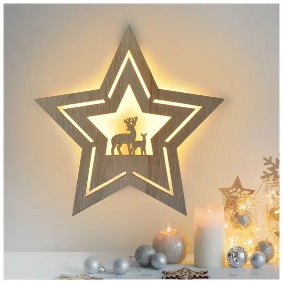 Solight 1V261 - LED Vianočná dekorácia LED/2xAA hviezda