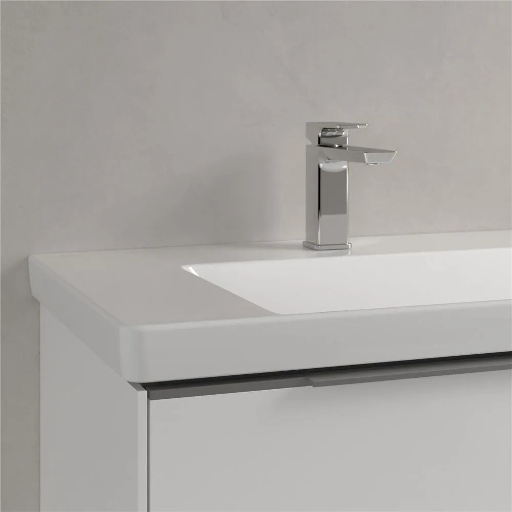 VILLEROY &amp; BOCH Subway 3.0 umývadlo na skrinku s dvomi otvormi, s prepadom, 1300 x 470 mm, biela alpská, s povrchom CeramicPlus, 4A70D4R1