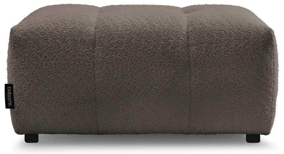 Hnedá podnožka z textílie buklé Roxelane – Bobochic Paris