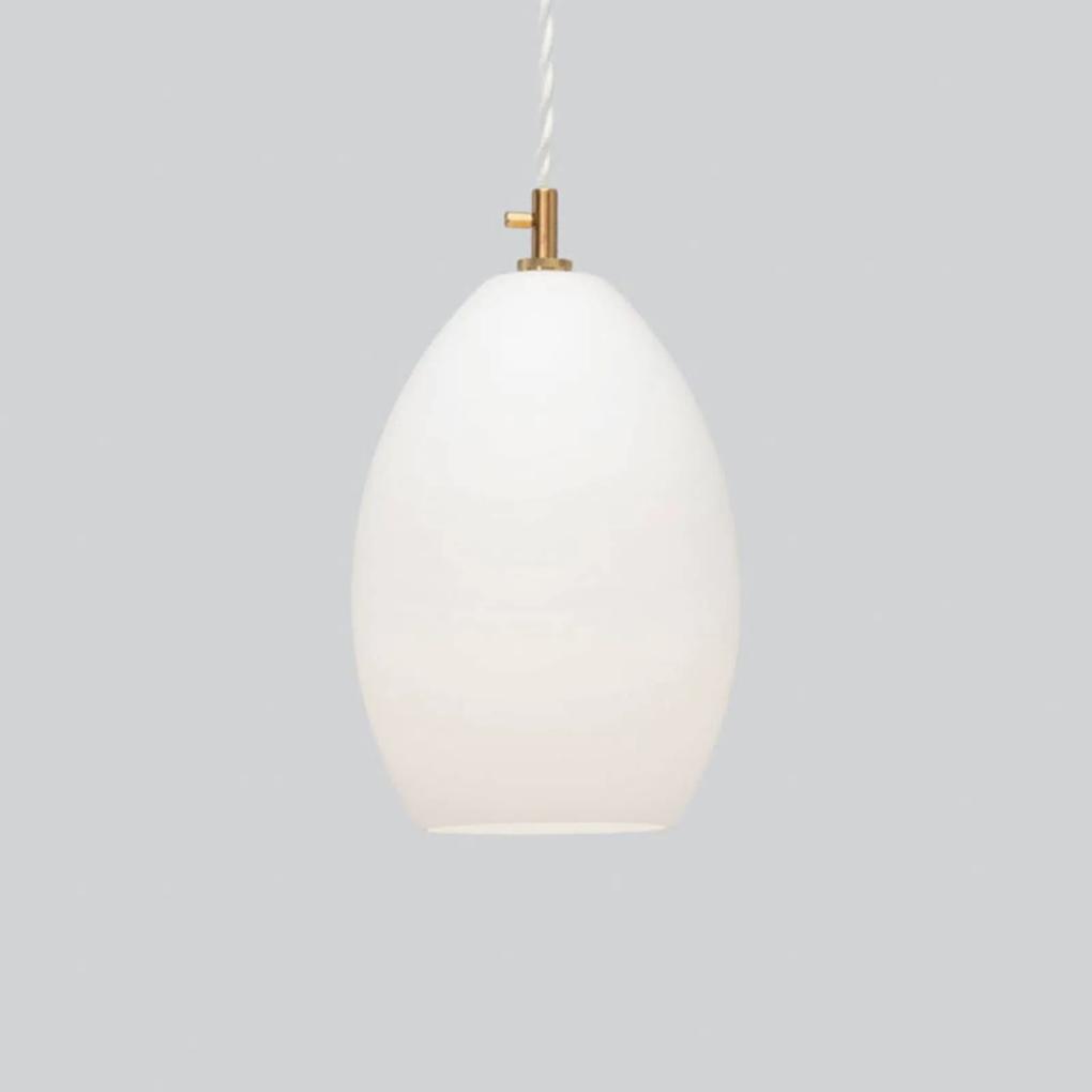 Northern Unika sklenená závesná lampa biela large