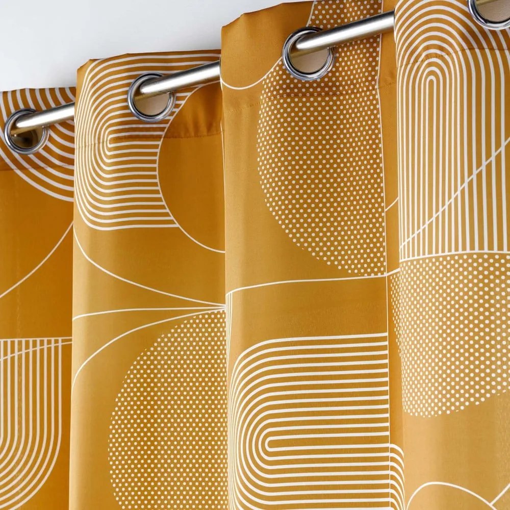 Záves v medenej farbe 140x280 cm Esquisse – douceur d'intérieur