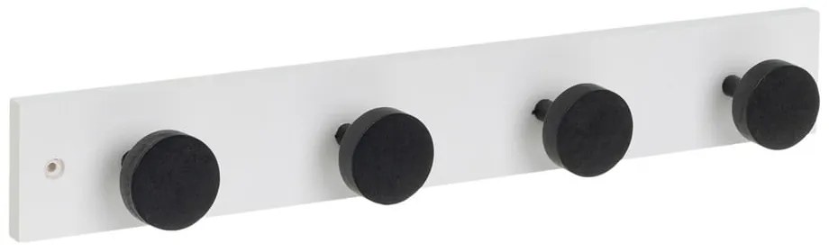 Čierno-biely nástenný vešiak z borovicového dreva 40 cm Anillos – Casa Selección