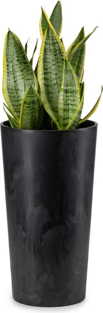 PLASTOVÝ KVETINÁČ URBANIKA SADA 2KS 57X30 CM+46,6X25,5 CM ČIERNA