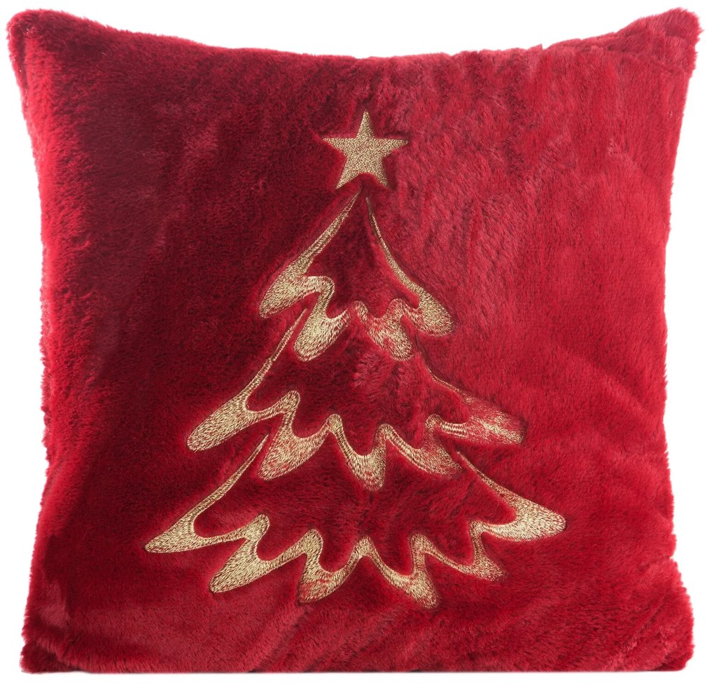 CHLPATÁ VIANOČNÁ DEKORAČNÁ OBLIEČKA NA VANKÚŠ SNOW1 45X45 CM VZOROVANÁ