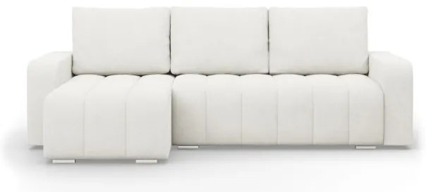 Rohová rozkladacia sedačka ABRIELLE ľavá, krémová