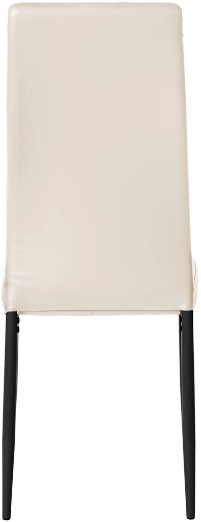 Jedálenská stolička Mayfair - koženka - Krémová