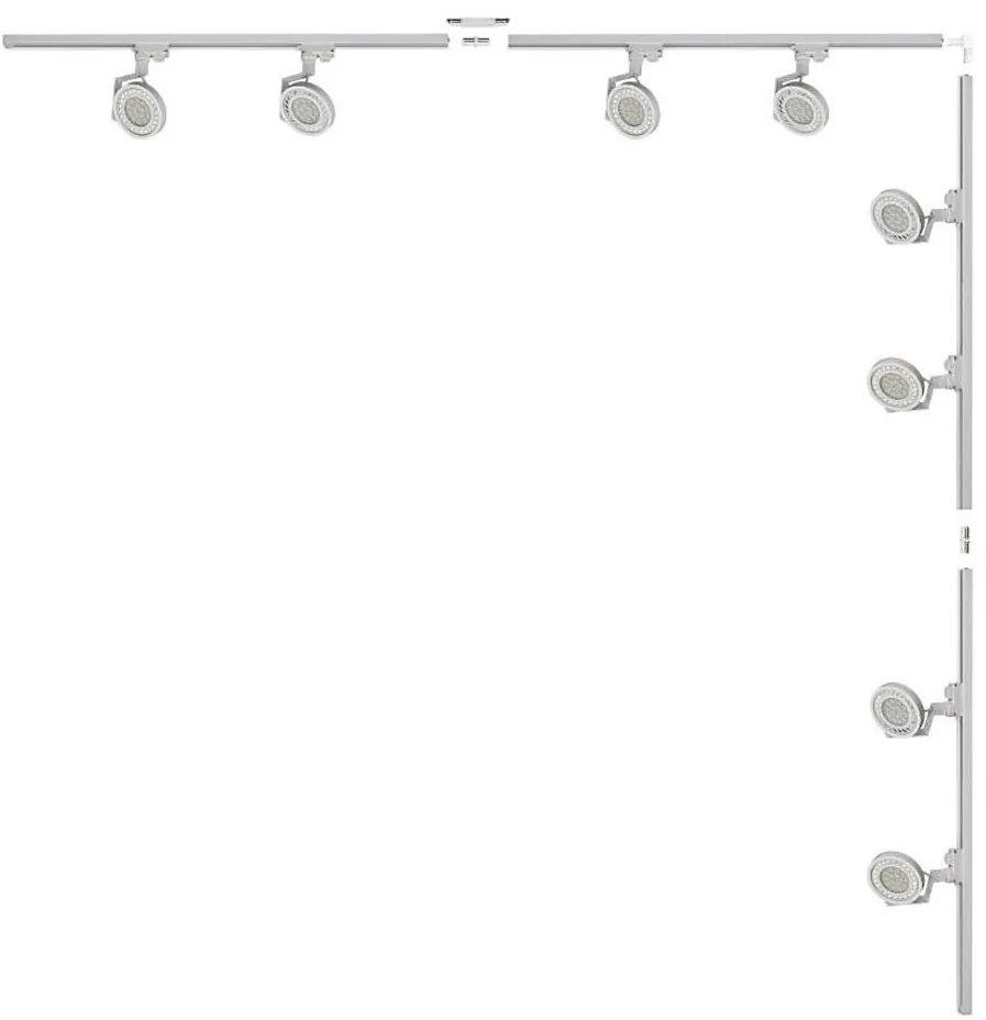 Zuma Line 3591 - Bodové svietidlo do lištového systému MASTER 8xGU10/15W/230V biela