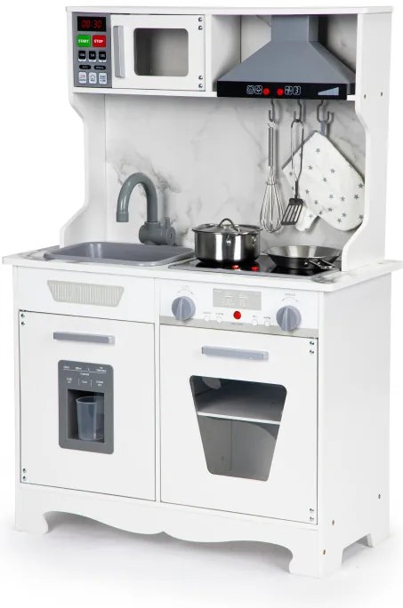 Drevená detská kuchynka ECOTOYS so LED a zvukom