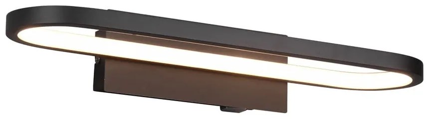 Matne čierne LED nástenné svietidlo (dĺžka 40 cm) Gianni - Trio