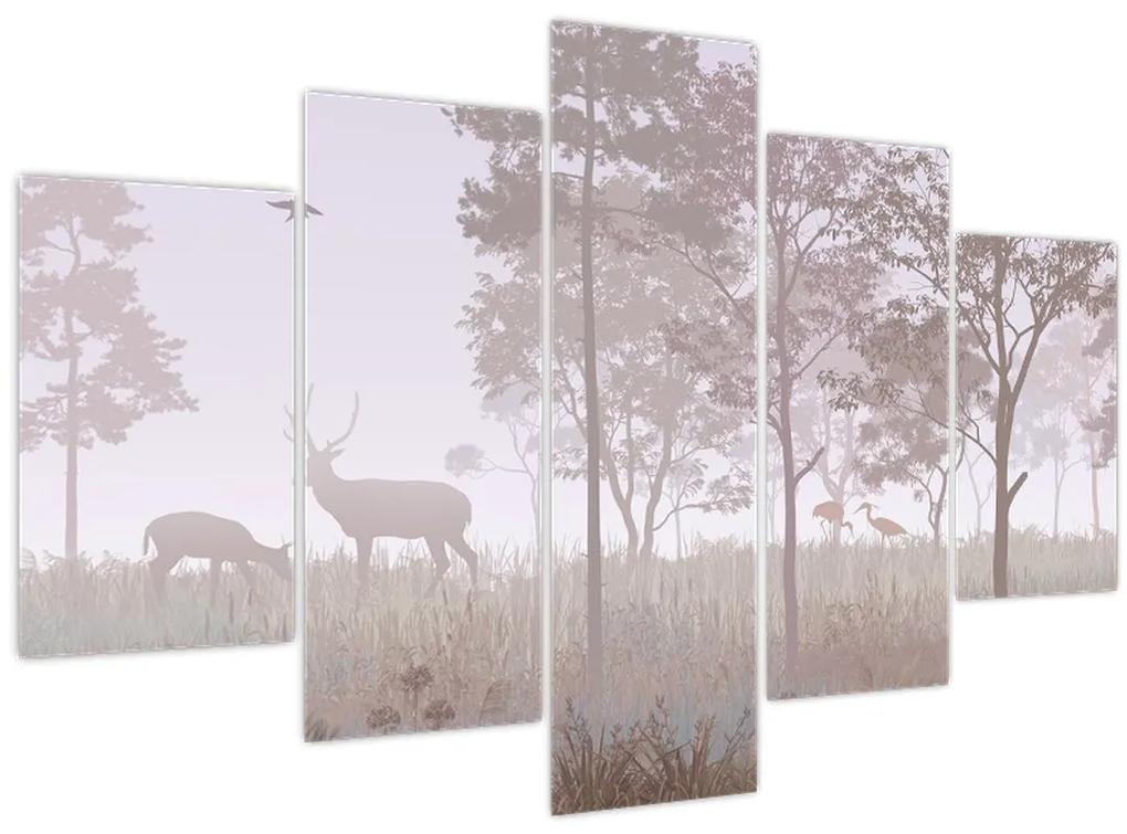 Obraz - Lesík jednofarebný (150x105 cm)