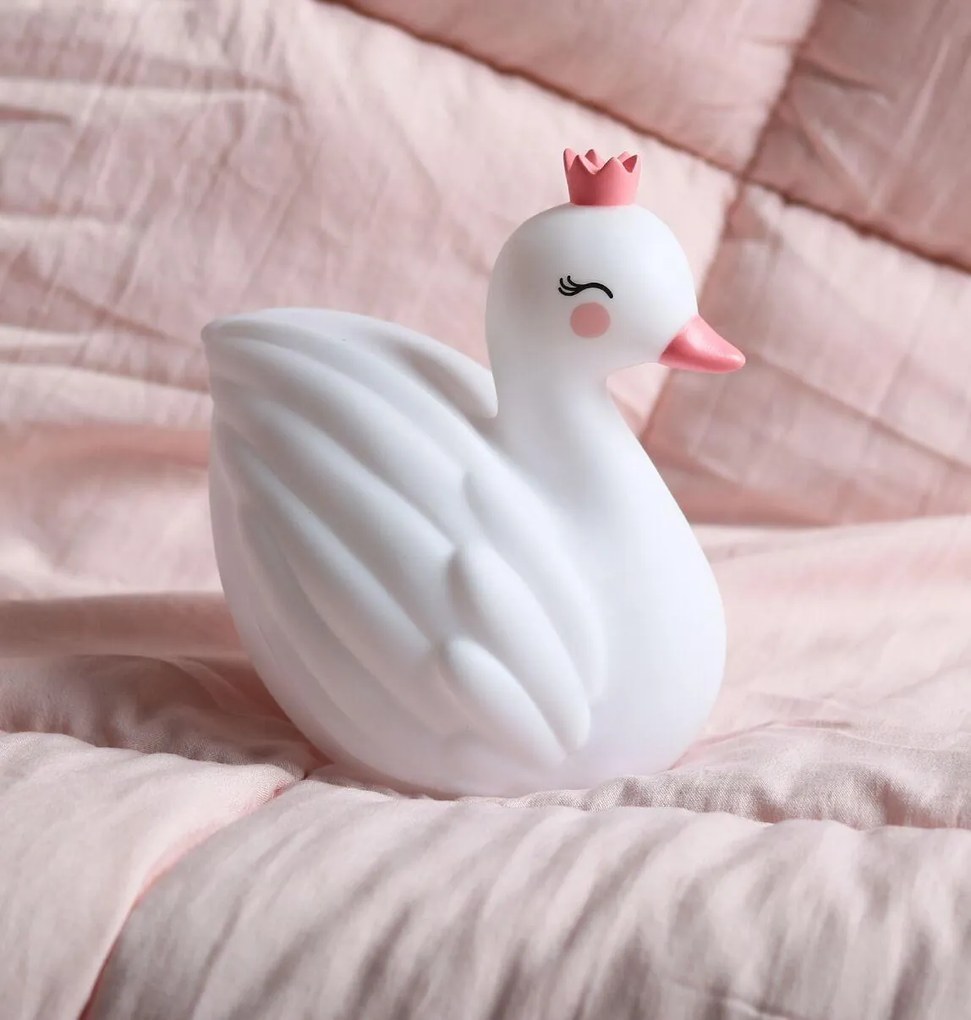 A Little Lovely Company Detské nočné svetielko - White Swan