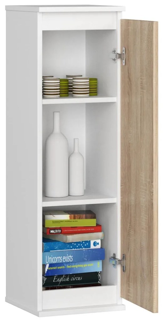 Závesná skrinka Star 30 cm biela/sonoma