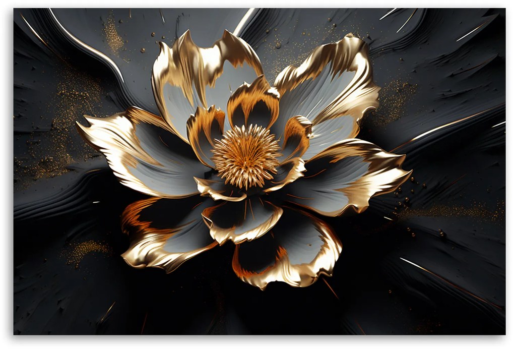 Gario Obraz na plátne Krásny čiernozlatý kvet Rozmery: 60 x 40 cm
