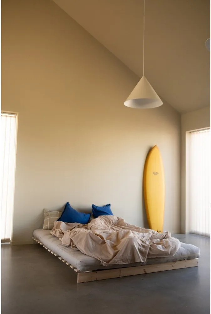 Sivobéžová ľanová rozkladacia pohovka 160 cm Roots – Karup Design