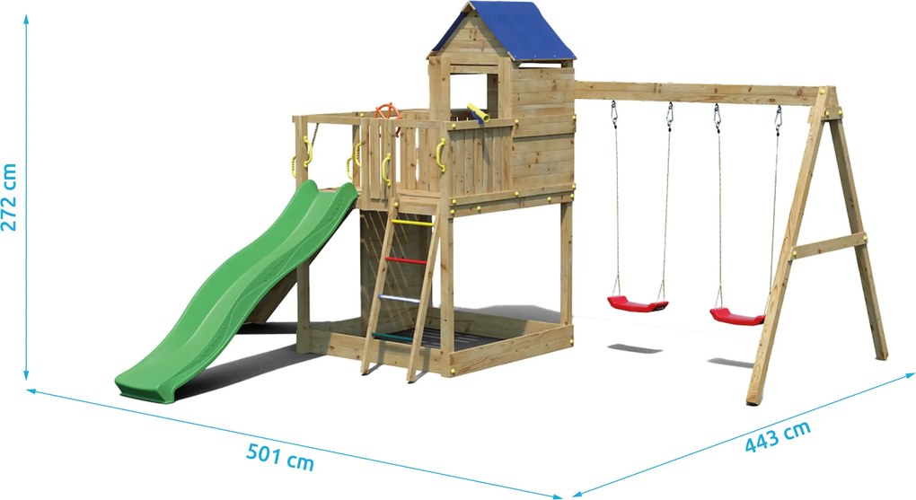 Marimex | Detské ihrisko Marimex Play Basic 014 + zelená šmykľavka | 11640645