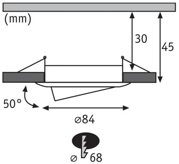 Paulmann 93940 -SADA 3x LED RGBW/2W IP23 Stm. kúpeľňové podhľadové svietidlo 230V